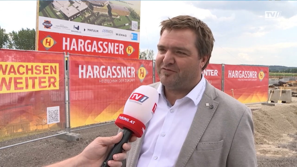 TV1-Bericht zum Spatenstich Hargassner Service Center 16.06.2023