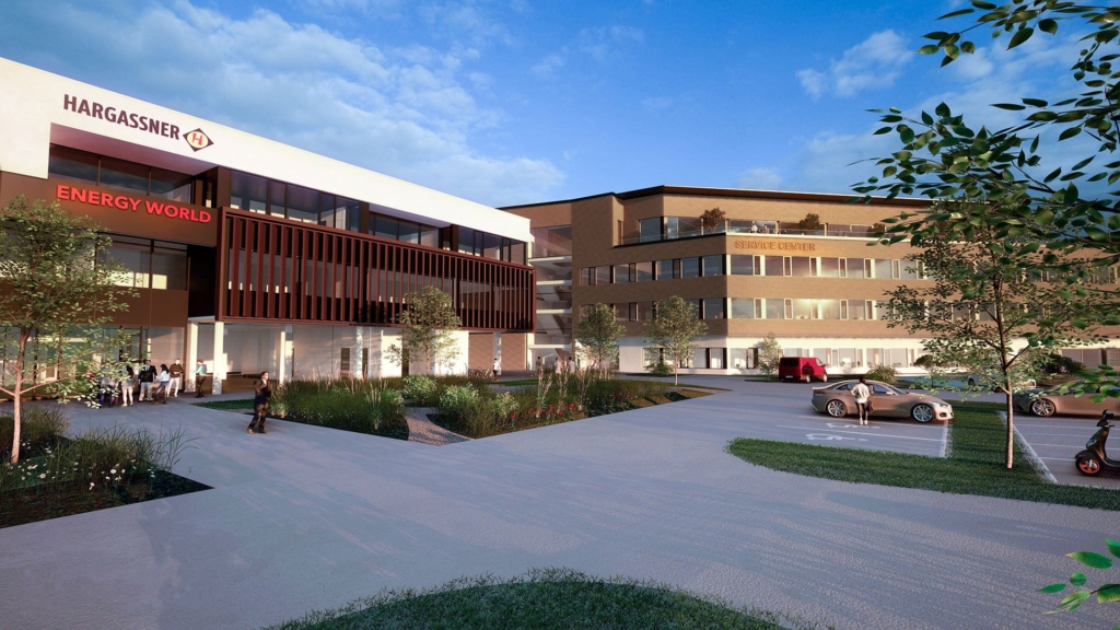 Visualisation du centre de service Hargassner avec Energy World - (c) Matulik Architekten | Hargassner