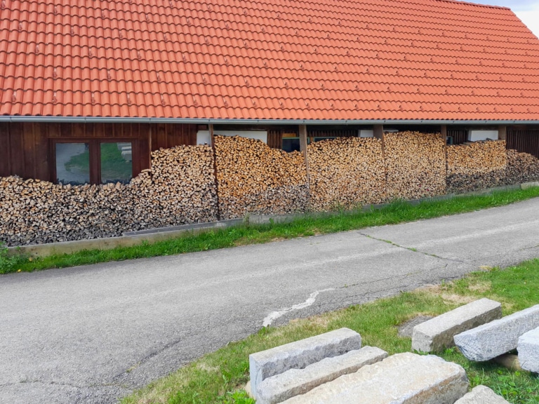 Holzlager Einfamilienhaus Fuchs | Stückholzheizung Smart-HV | Referenz Hargassner