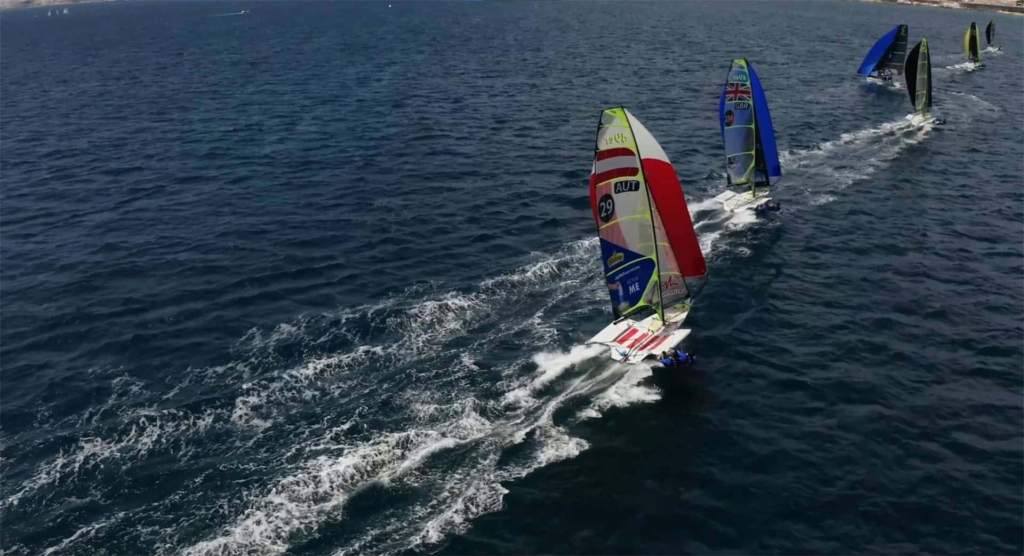 Benjamin Bildstein und David Hussl bei einer Segelregatta | Sporthilfe Erfolgsgeschichten