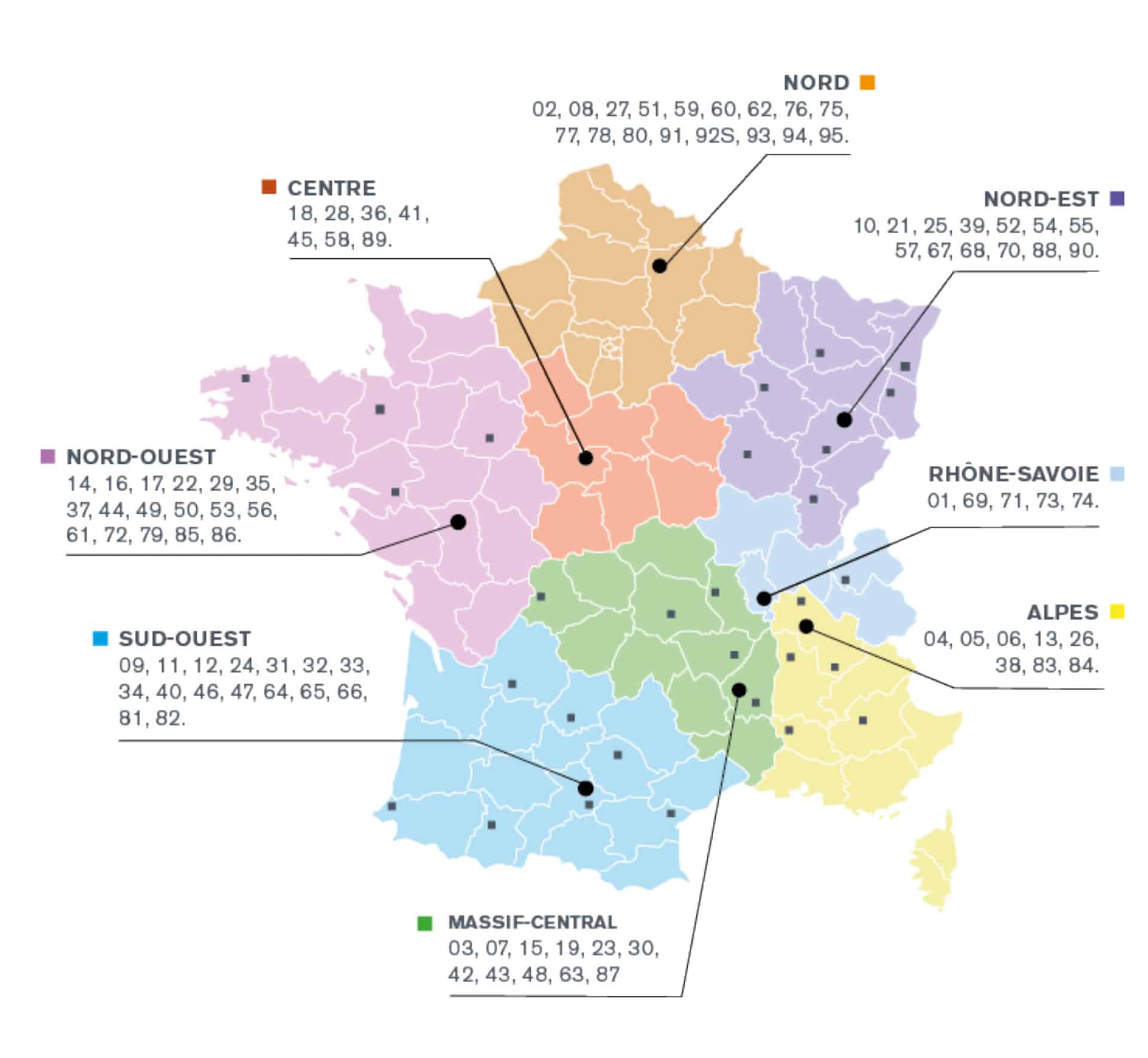 Carte du réseau de concessions HARGASSNER France