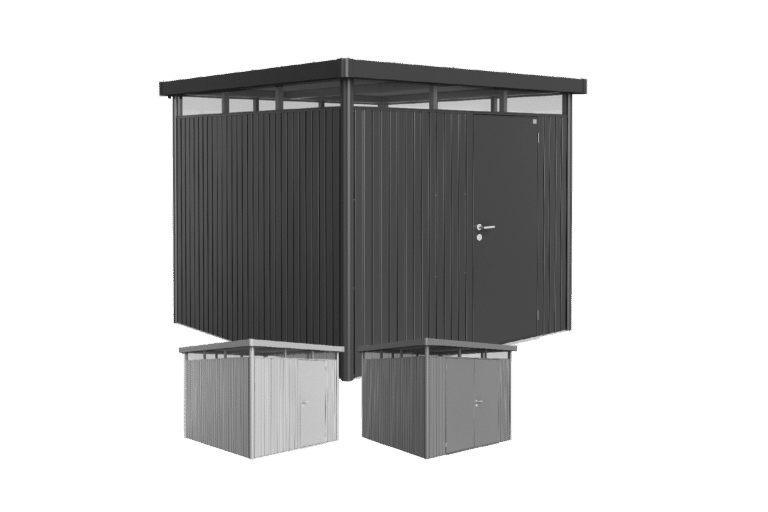Colors Fabric tank outdoor installation Biohort - Pellet shed from Biohort