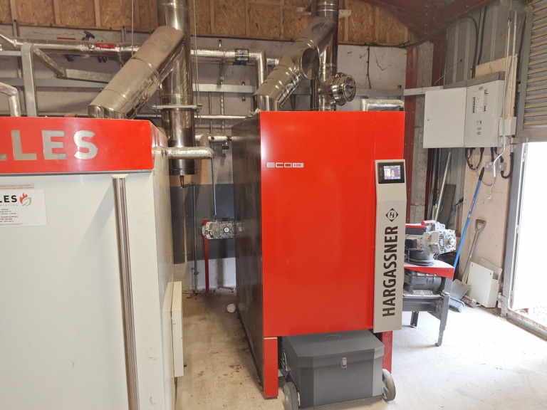 View on wood chip boiler Gloucestershire equestrian centre | Reference Hargassner UK
