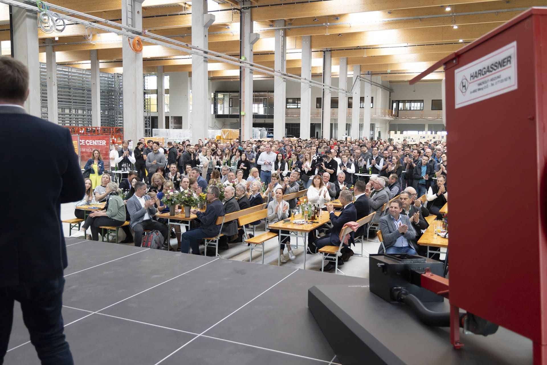 View from the stage of the more than 500 guests invited to the 40th anniversary celebrations