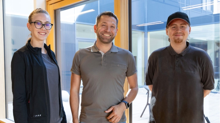 Gruppenfoto von Hannah Haitzinger, Stefan Friedl und Dominik Wanka