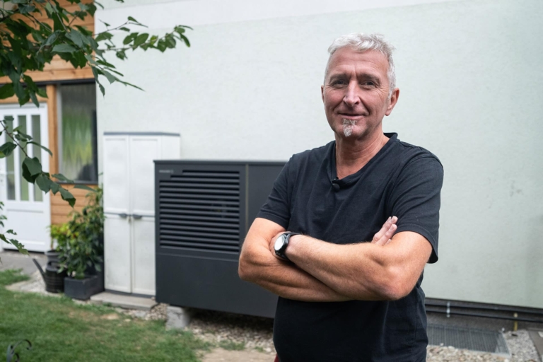 Günter Seifriedsberger ist zufrieden mit seinem Umstieg von Gas auf Wärmepumpe