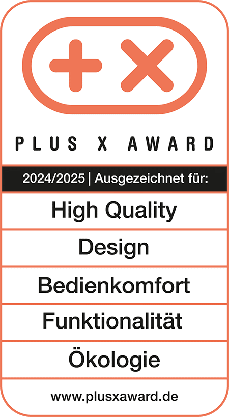 Plus X Award für Hargassner Wärmepumpe Airflow-M für High Quality, Design, Bedienkomfort, Funktionalität und Ökologie