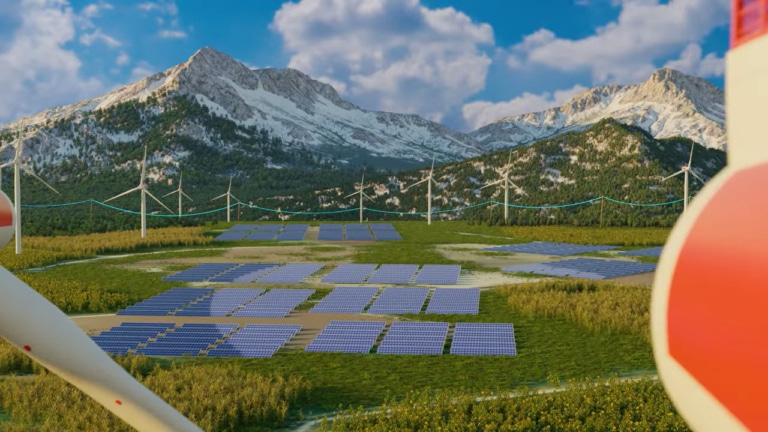 Veranschaulichung Wind- und Sonnenenergie | Bioenergie für eine sichere Energiezukunft