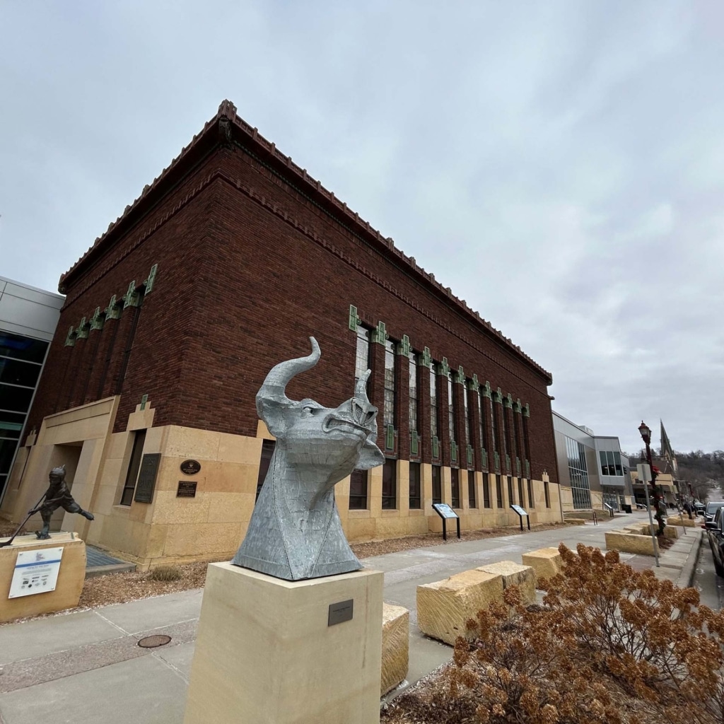 Hargassner at the MN AG Expo 2025 in Mankato, Minnesota - the Mayo Clinic Health System Event Center from outside