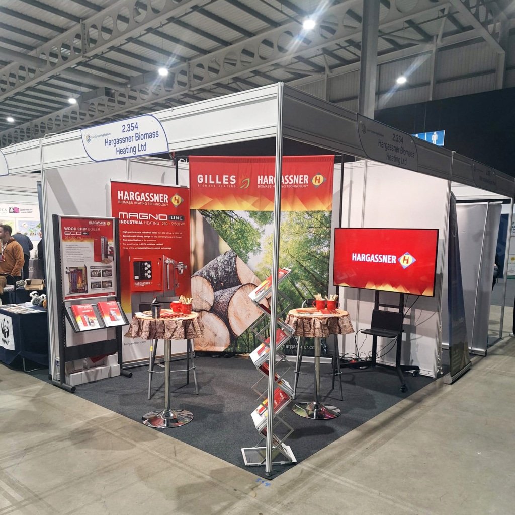 Booth of Hargassner UK at the Low Carbon Agriculture Show 2025