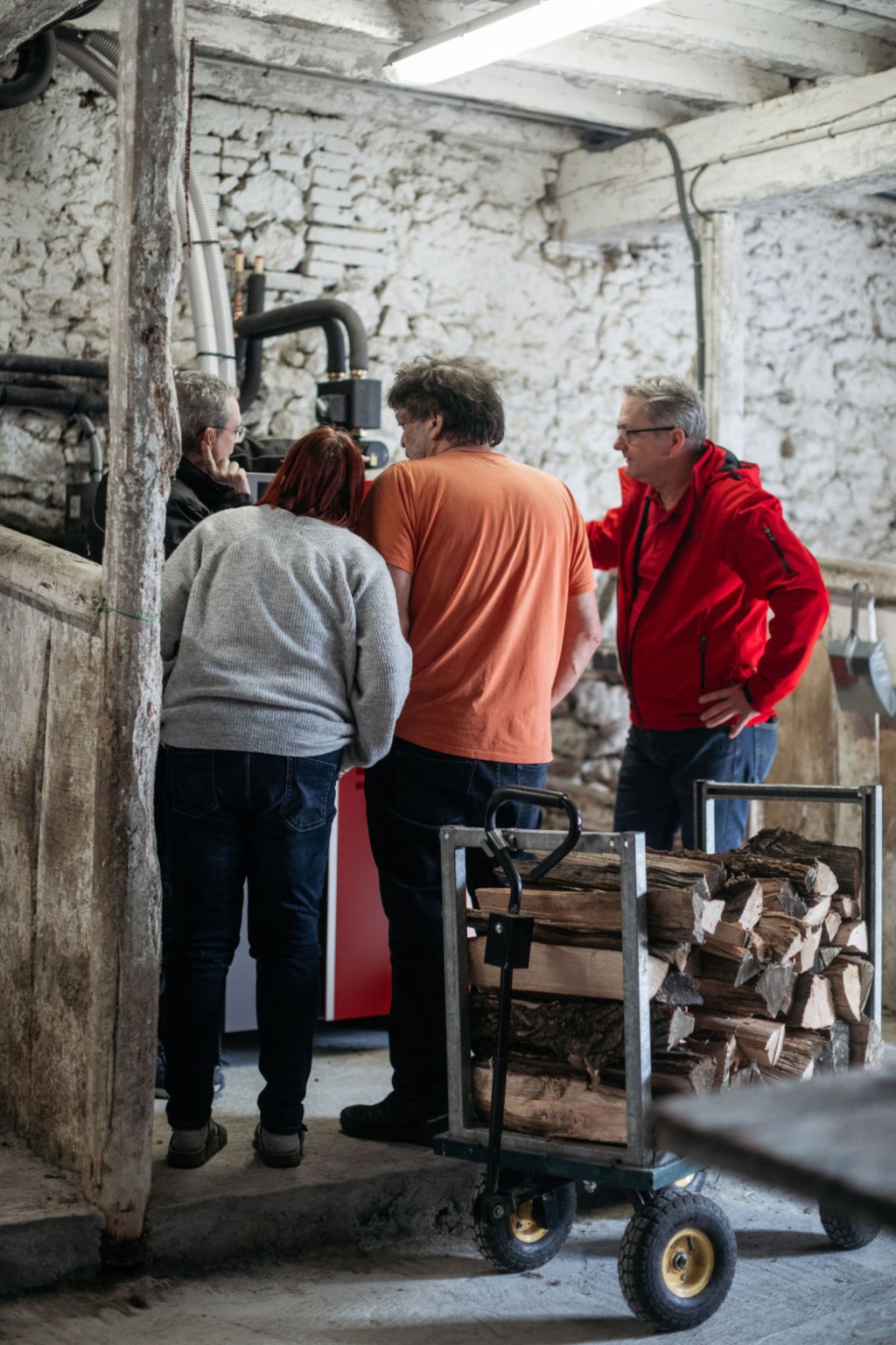 client et hargassner lors de la mise en service de la chaudière