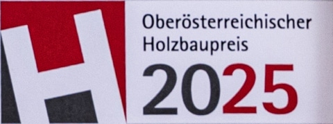 Das Logo für den Oberösterreichischen Holzbaupreis 2025