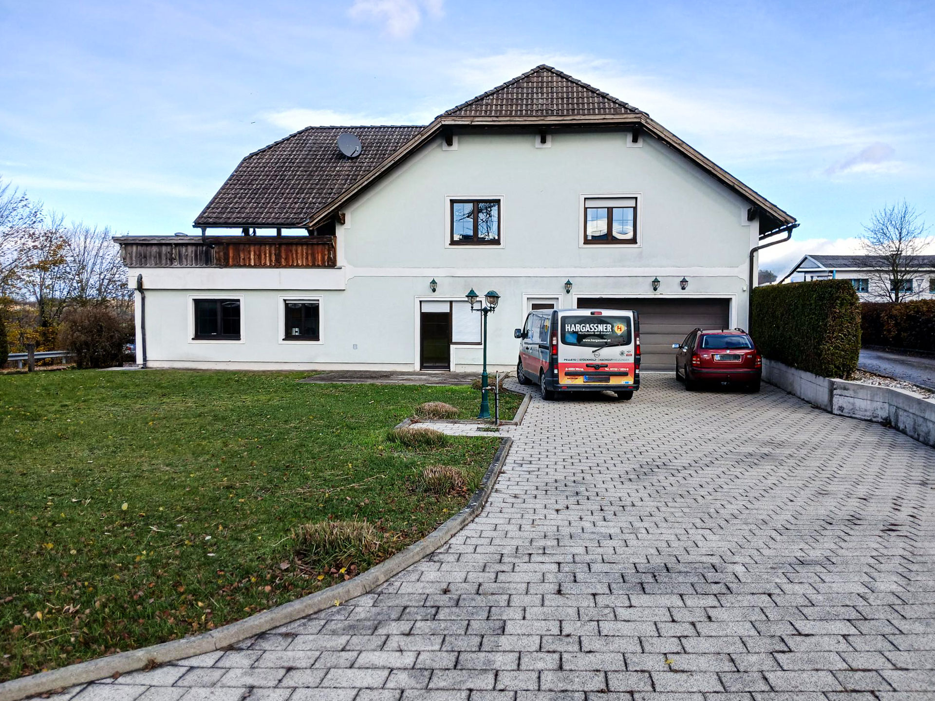 Außenansicht Einfamilienhaus Merkinger | Referenz Hargassner