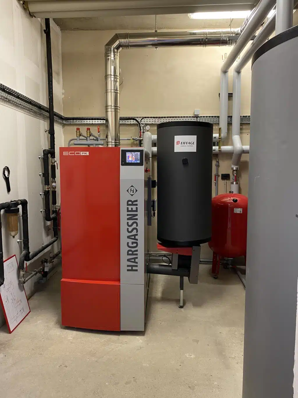 chaudière à pellets Eco-PK 90 kW en service
