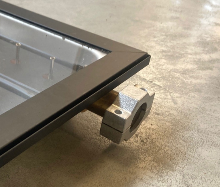 joint viton sur bride d'un capteur solaire HARGASSNER