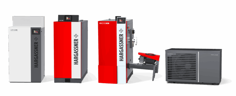 Hargassner Produktsortiment: Pellet-, Stückholz-, Hackgutheizung und Wärmepumpe