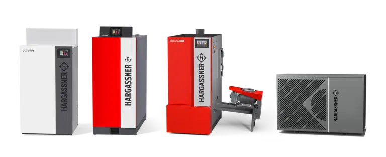Hargassner Produktsortiment: Pellet-, Stückholz-, Hackgutheizung und Wärmepumpe