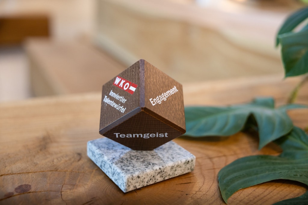 Nahaufnahme vom WKO Innviertler Talentewürfel