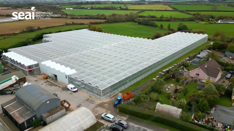 SEAI compatible biomass heating system for greenhouses of Grantstown Nurseries - Reference Hargassner UK / Case Study