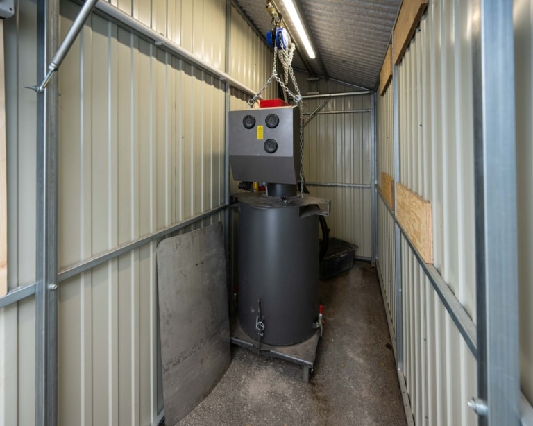 Aschecontainer der Gemeinde Stroheim, Referenz Hargassner