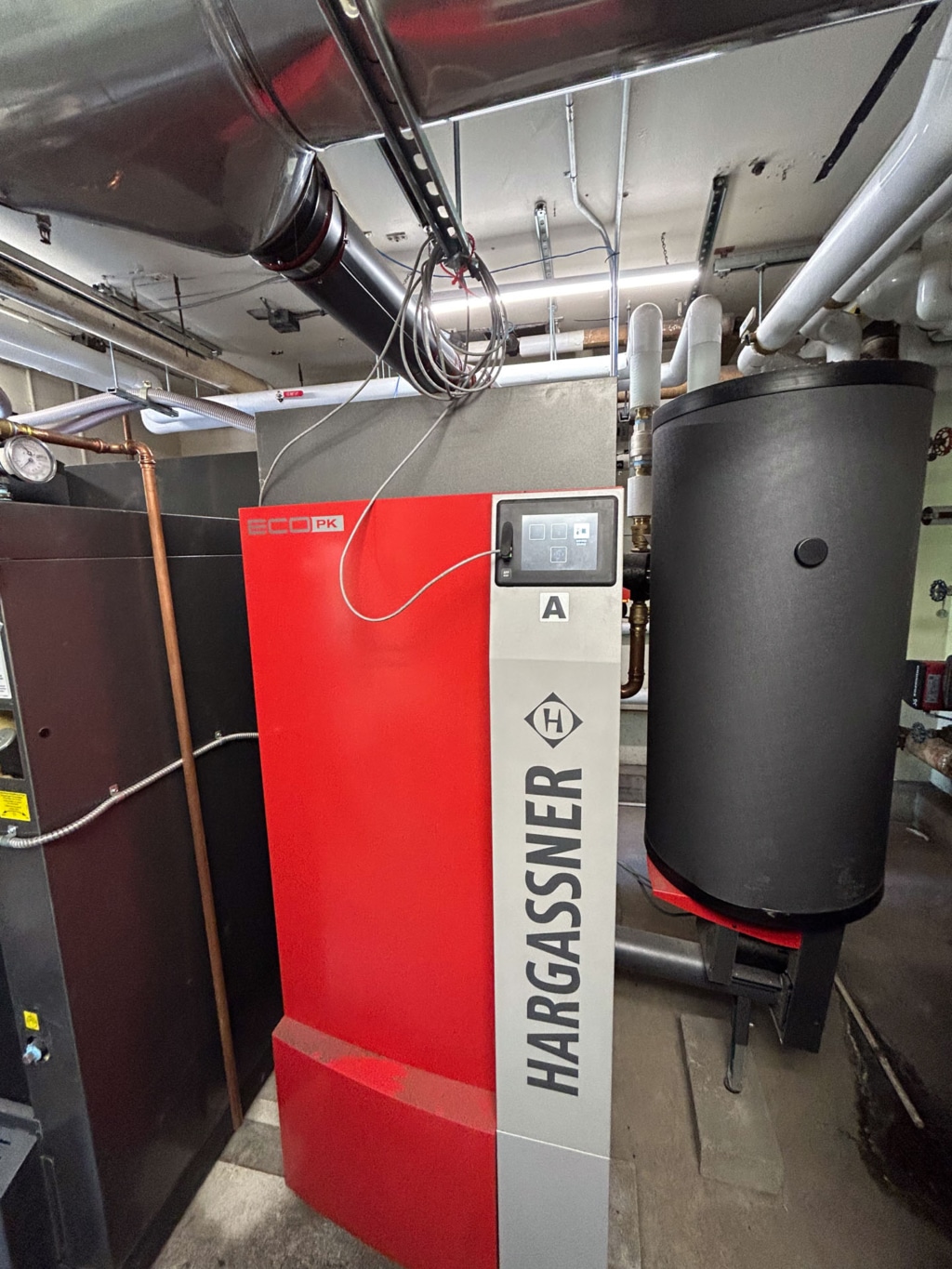 Boiler "A" of the Eco-PK pellet Cascade, Barnet School, Vermont