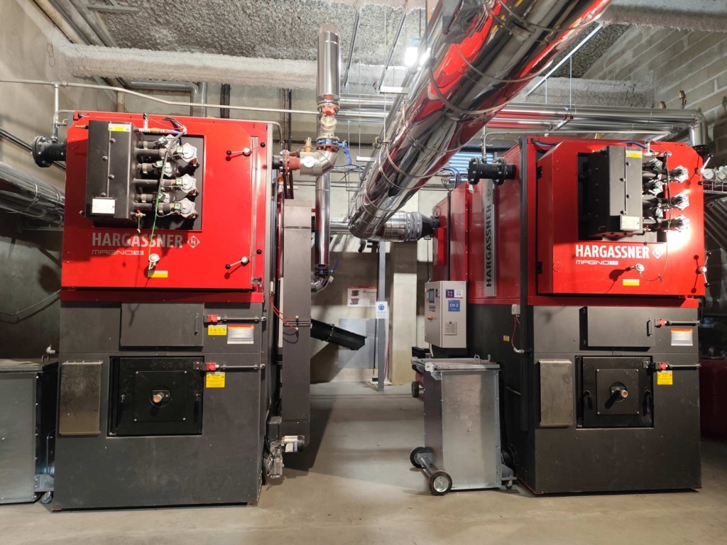 Cascade de 2 chaudières biomasse Magno-VR 500 kW