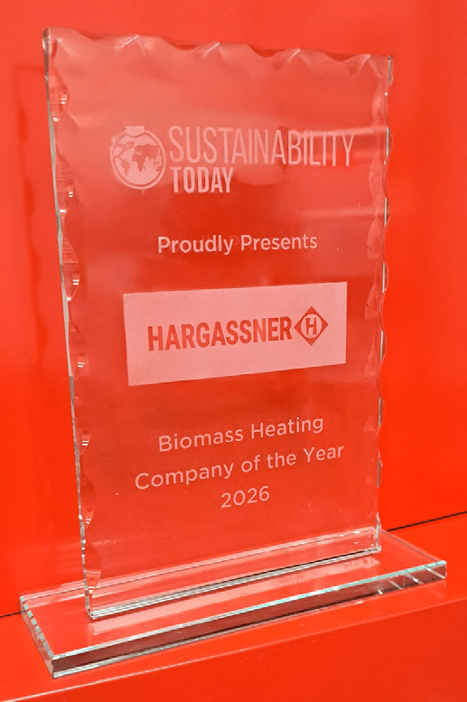 Award made of glass: Biomass Heating Company of the Year 2026 for Hargassner UK