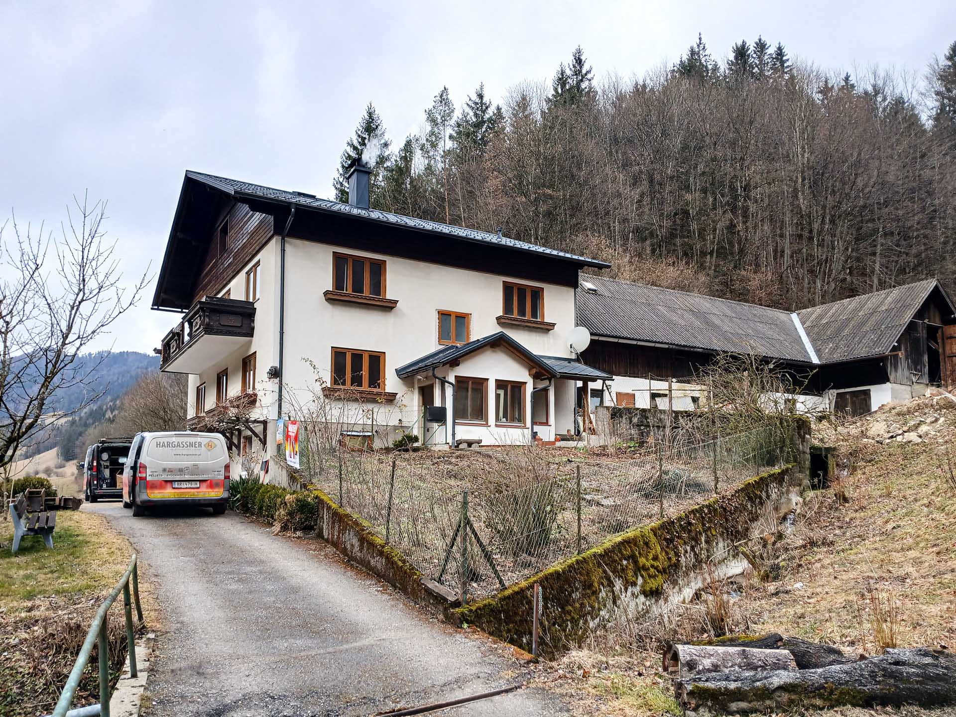 Außenansicht des Einfamilienhaus Winter, Referenz Hargassner